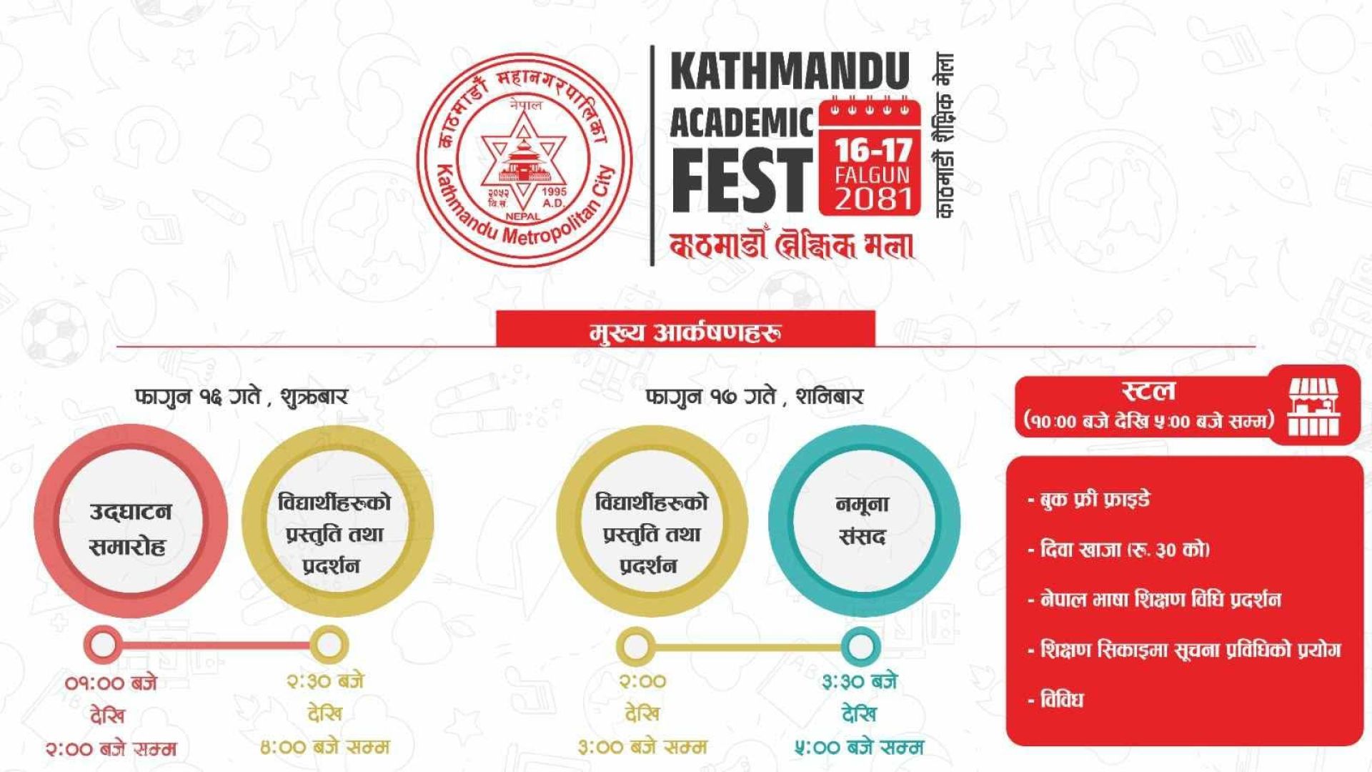 विद्यालय शिक्षा सुधारका लागि आजदेखि काठमाडौँ महानगरमा शैक्षिक मेला