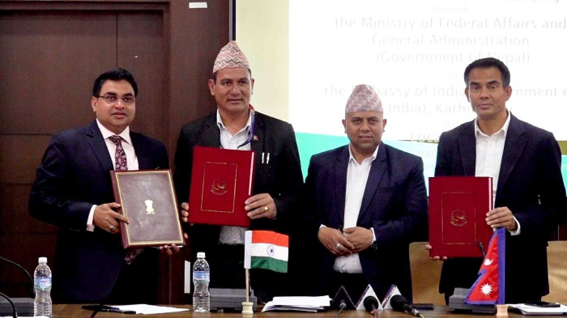 भारतीय दूताबासले १० वटा स्थानीय तहलाई सहयोग गर्ने, त्रिपक्षीय सम्झौता गरियो