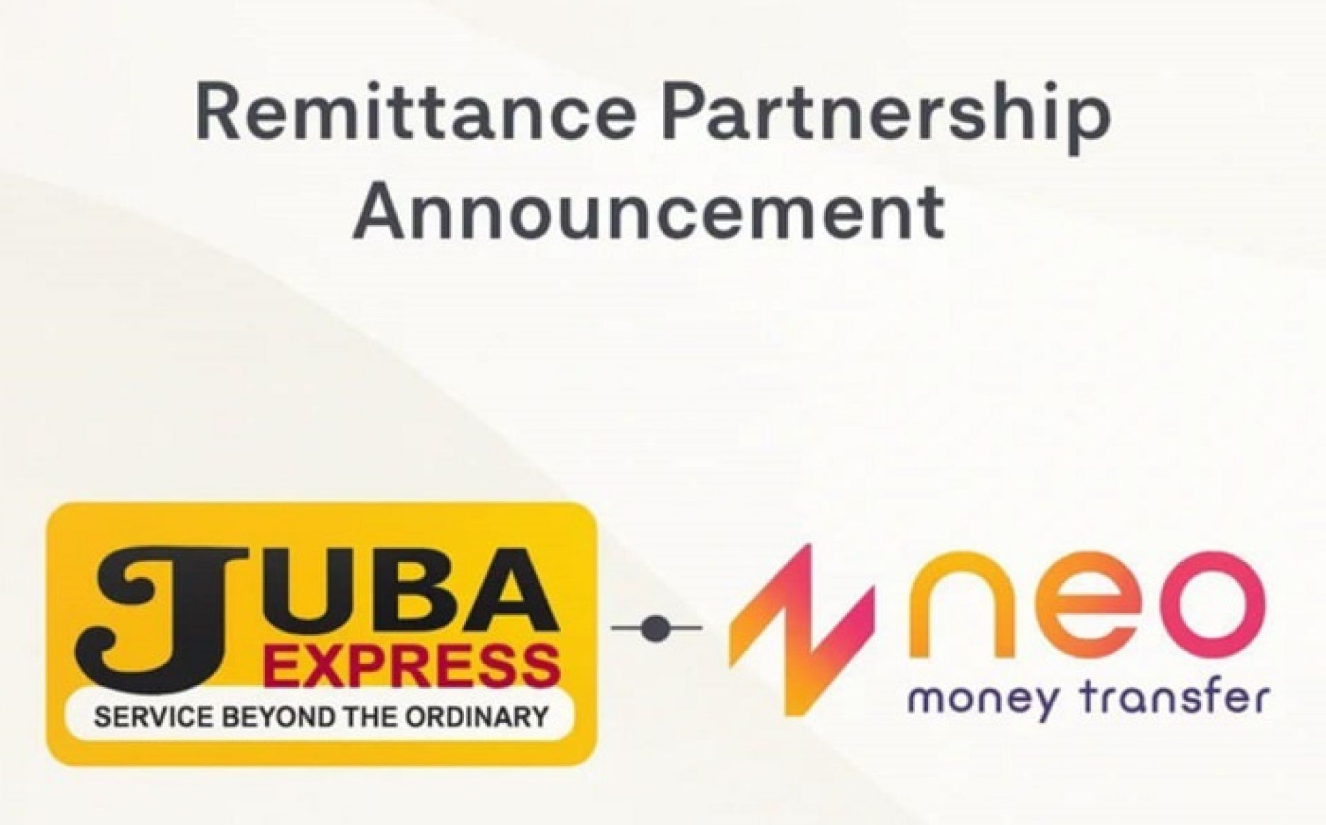 नियो मनी ट्रान्सफर र जुबा एक्सप्रेसबीच रेमिट्यान्स भुक्तानी सम्झौता