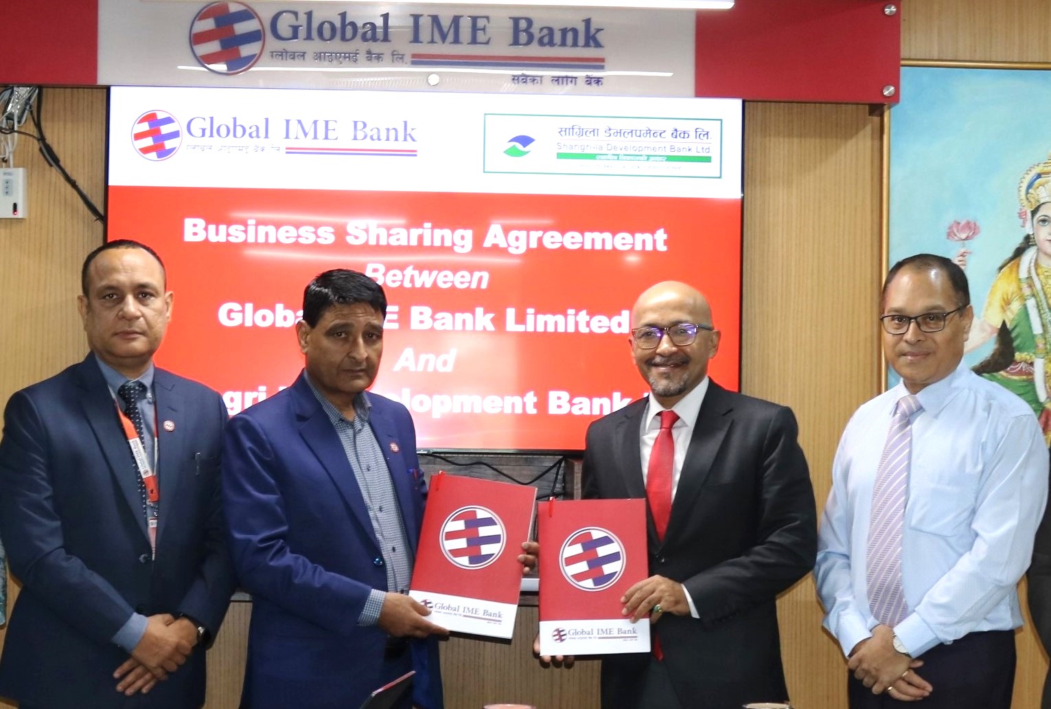 ग्लोबल आईएमई र सांग्रिला बीच गैरकोषमा आधारित बैंकिङ सुविधा उपलब्ध गराउनेसम्बन्धी समझदारी