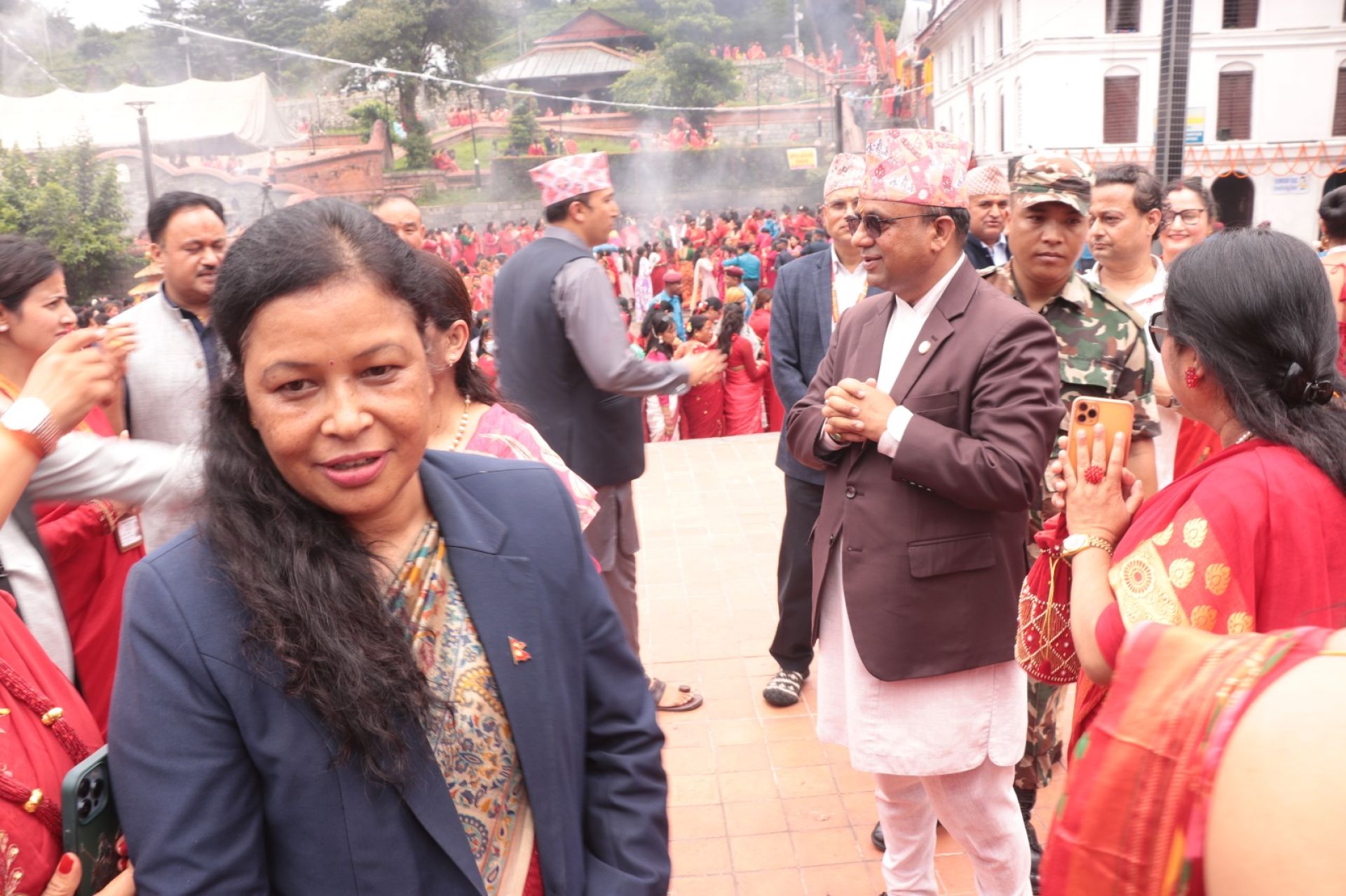 मन्त्री पाण्डेद्वारा पशुपति क्षेत्रको अवलोकन