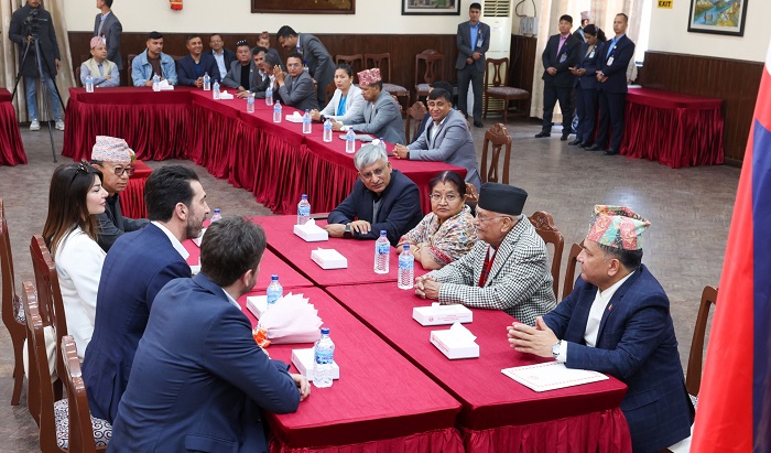PM Oli and Italian national football team former captain Buffon meet