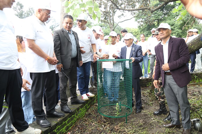 हीरक जयन्तीमा चेम्बरको हरियाली संकल्पः गौशलास्थित भण्डारखालमा वृहत वृक्षारोपण
