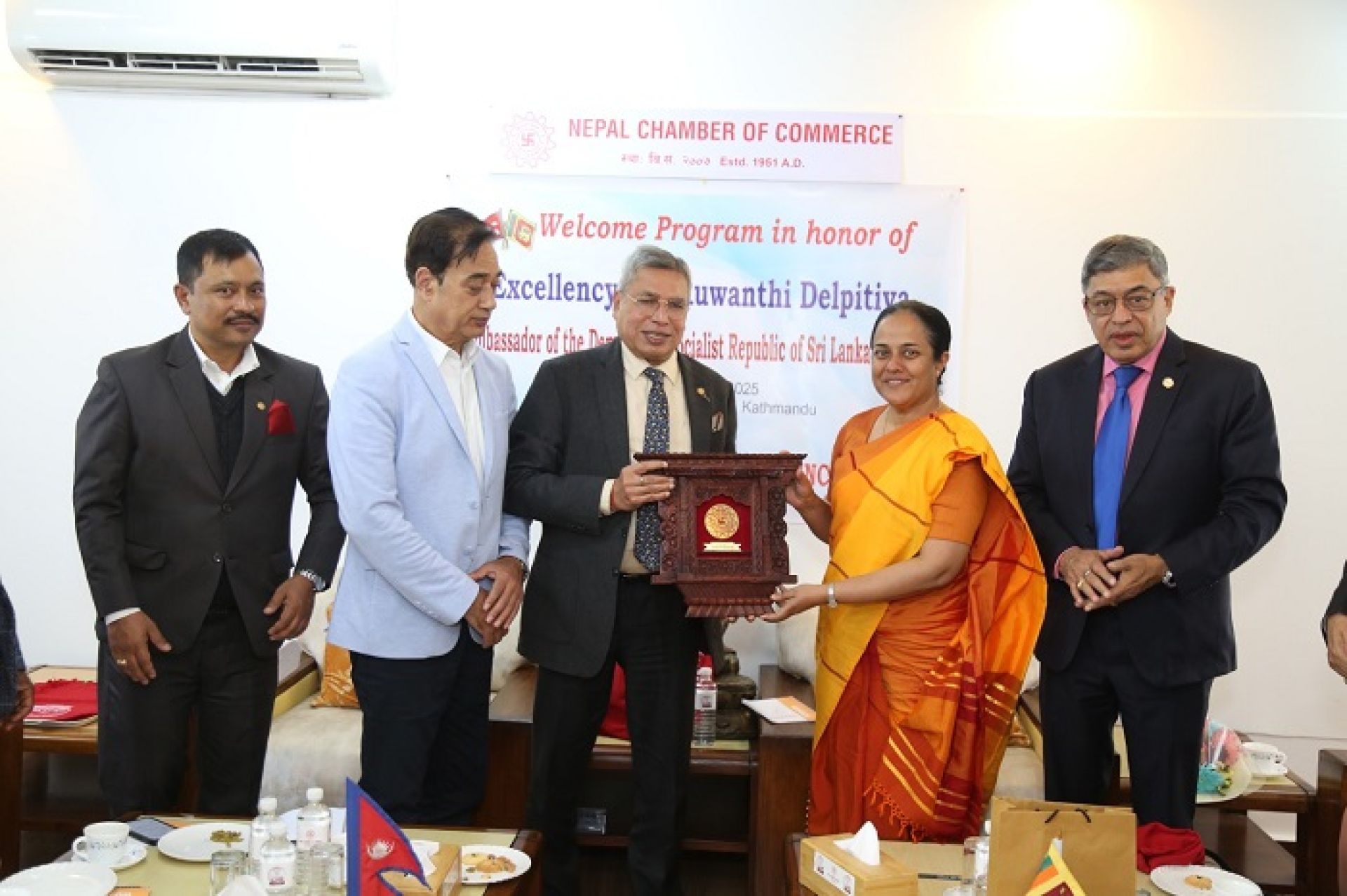 व्यापार सहजीकरण एवं हवाईसेवा विस्तारका लागि चेम्बरद्धारा श्रीलङकाका राजदूूतससँग छलफल