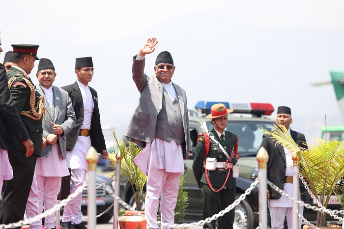प्रधानमन्त्री दाहाल भारत प्रस्थान, कार्यवाहकको जिम्मेवारी महासेठलाई