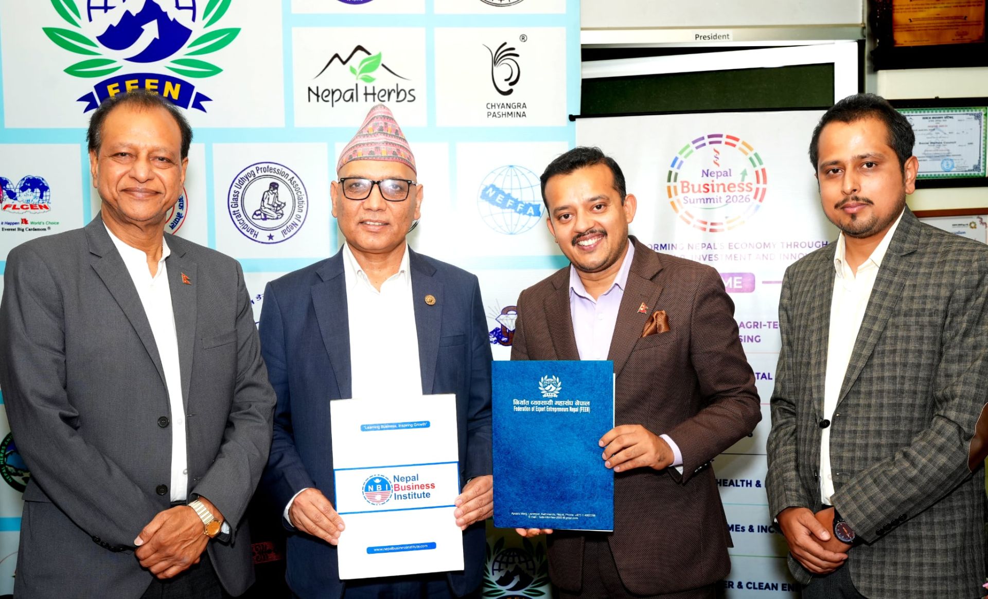 नेपाल बिजनेस समिटको सह-आयोजकमा नियार्त ब्यवसायी महासंघ    