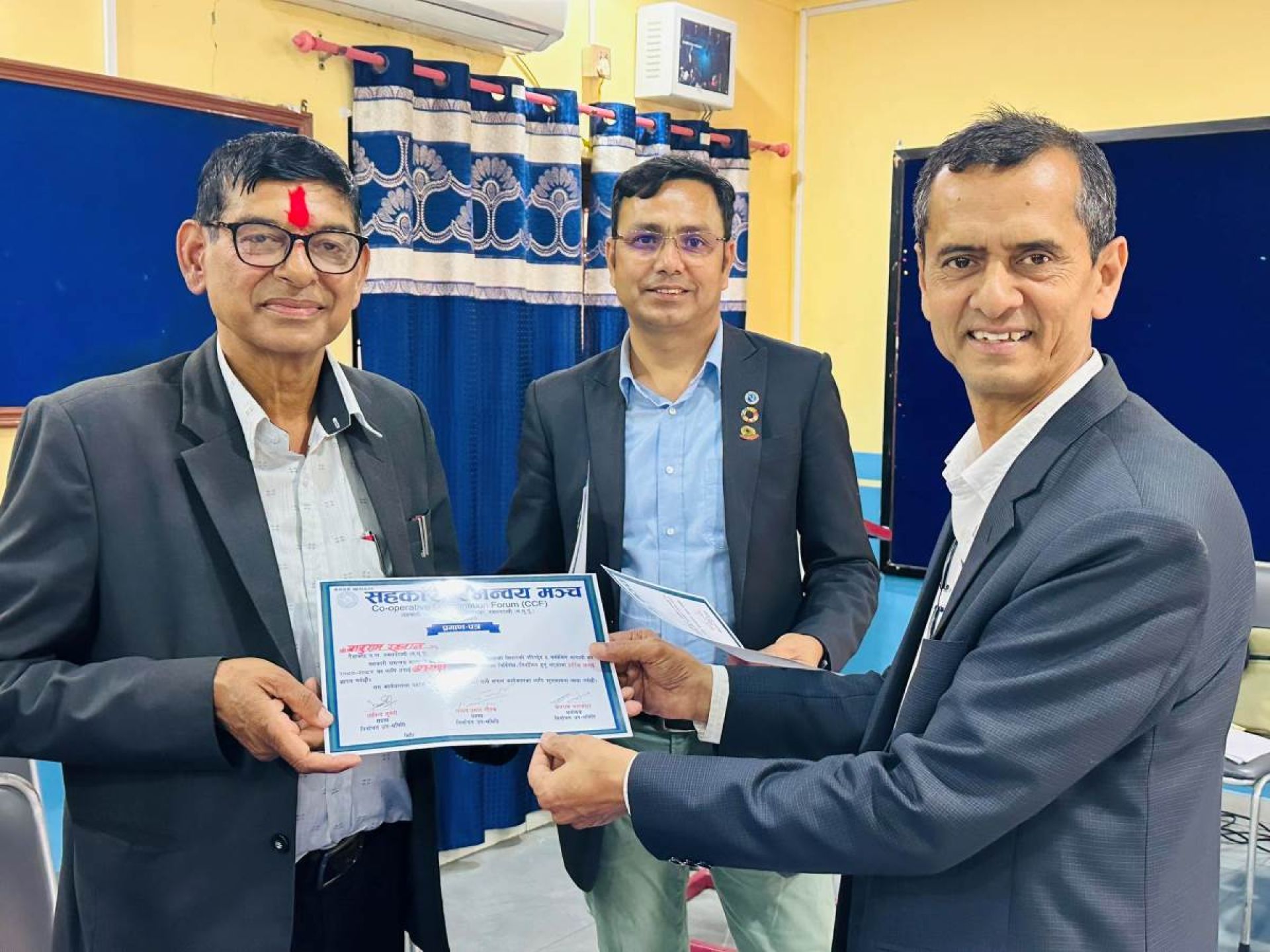 सहकारी समन्वय मञ्च गैंडाकोटको अध्यक्षमा बाबुराम खनाल चयन