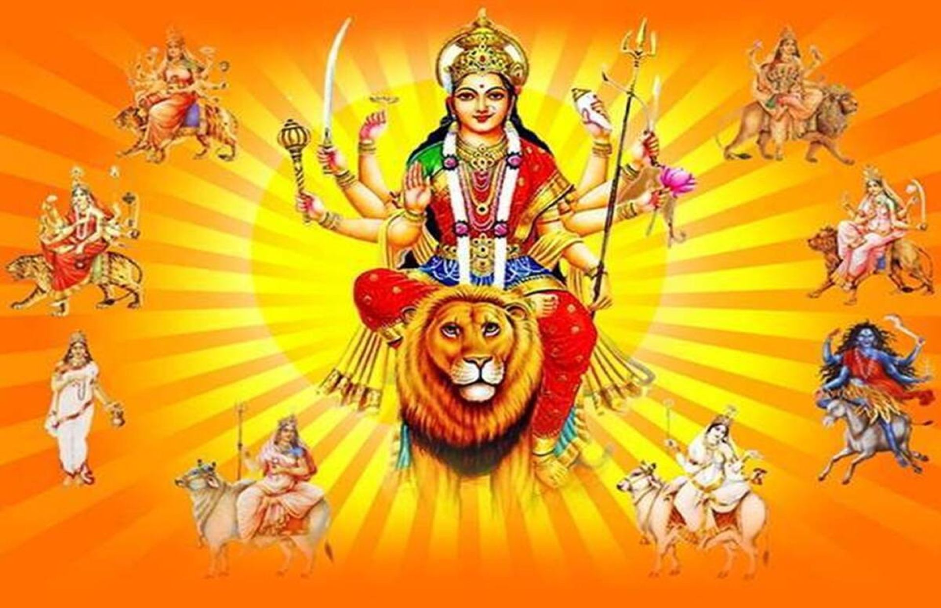 नवरात्रको आठौं दिन, ‘महागौरी देवी’को पूजाआराधना गरिँदै