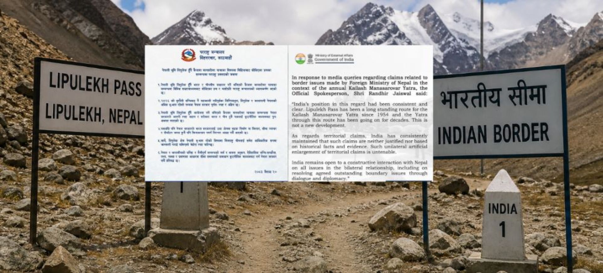लिपुलेक विवाद: नेपालको दाबीलाई भारतले गर्यो अस्वीकार, दुवै देश आ-आफ्नै अडानमा
