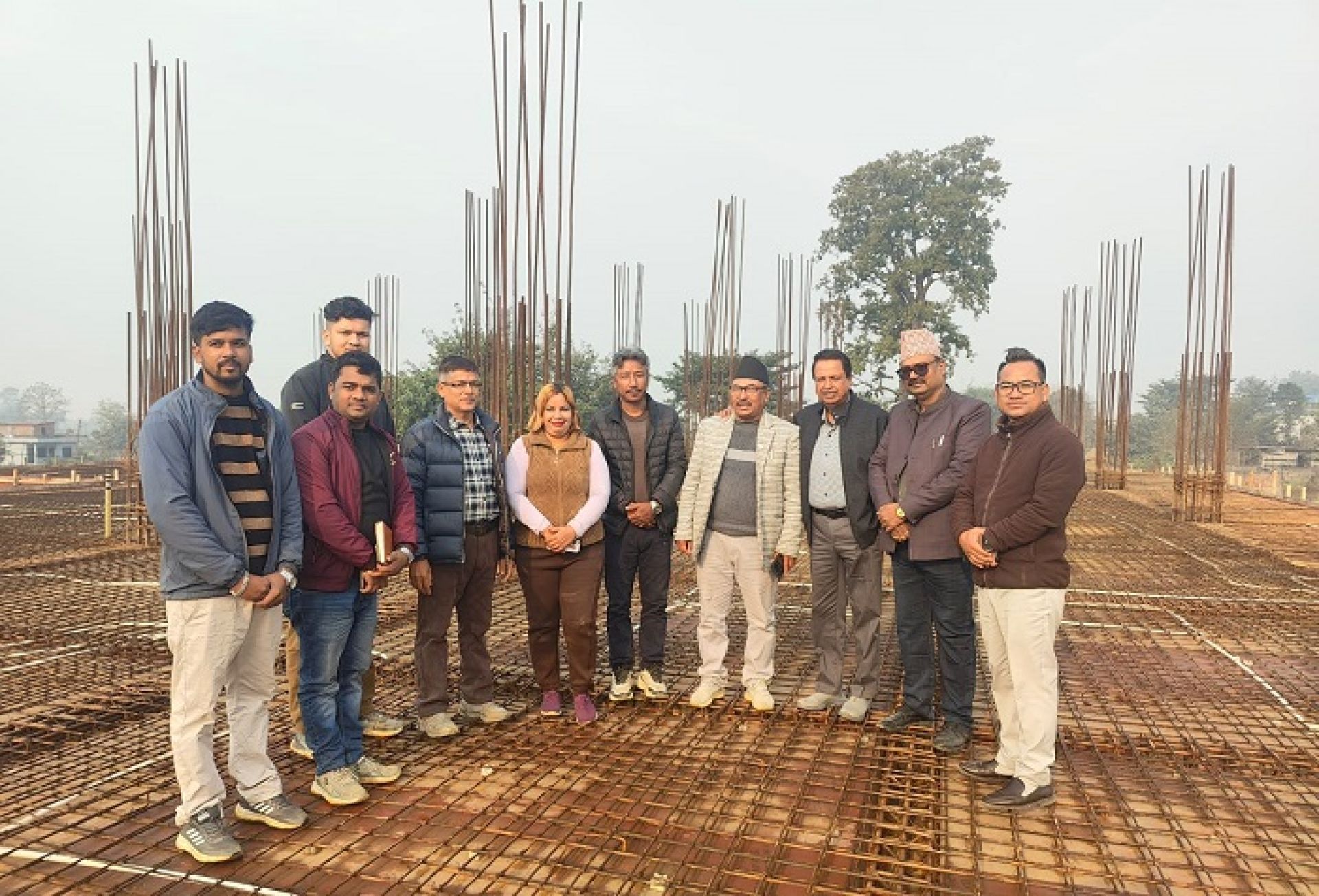 बर्दघाटमा ट्रमा सेन्टर निर्माण तीव्र, विनोद चौधरीद्वारा स्थलगत अनुगमन