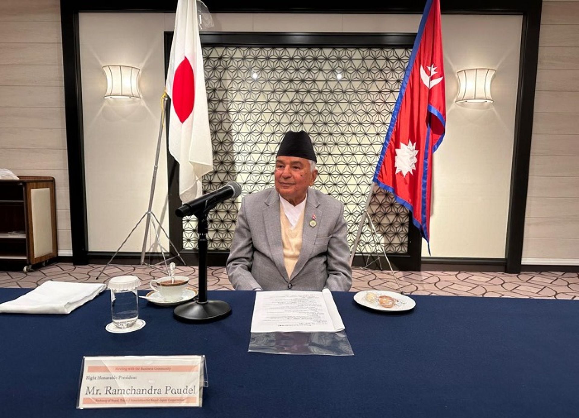 नेपाल जापानी निजी क्षेत्रसँग घनिष्ठ साझेदारी निर्माण गर्न चाहन्छ: राष्ट्रपति