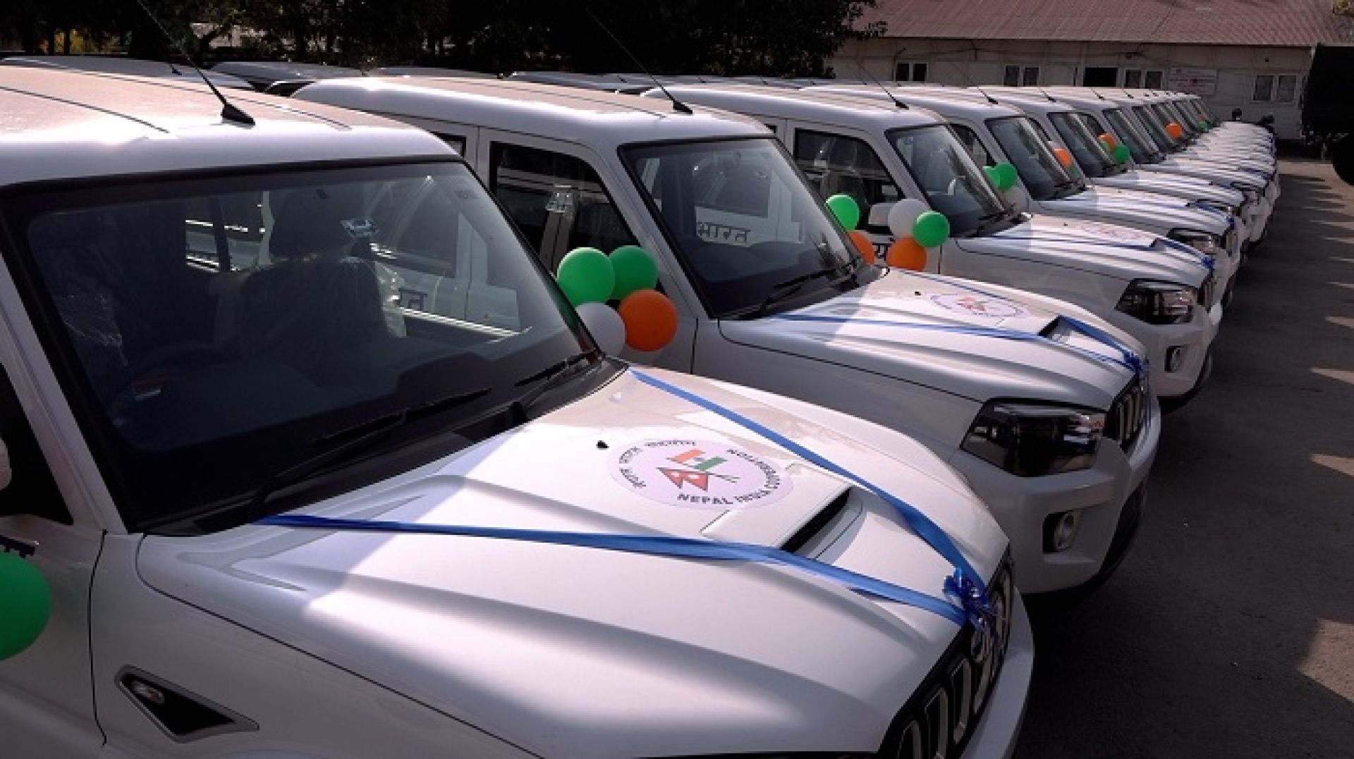 भारत सरकारद्वारा प्रतिनिधि सभा निर्वाचनका लागि २२३ सवारी साधन हस्तान्तरण